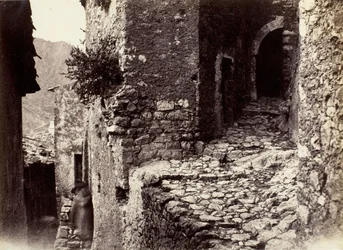 A Street in Sainte-Agnès near Roquebrune