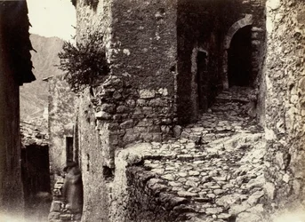 A Street in Sainte-Agnès near Roquebrune