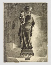 Sculpture of Mary with Child at Notre-Dame, Paris