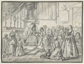 Church Scene with Veneration of the Cross on Good Friday