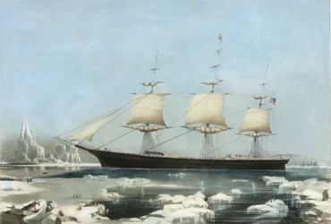 Clipper Ship Red Jacket - In the Ice off Cape Horn, on Her Passage from Australia, to Li..., 1855