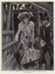 An Early Arrival, a Fair Spectator Going to Take Her Seat
