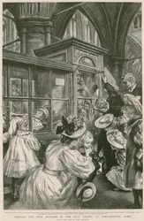 The wax effigies in the Islip Chapel at Westminster Abbey