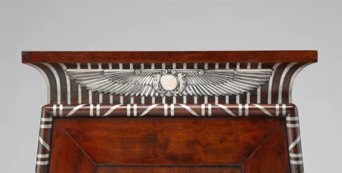 Detail of a Coin Cabinet Ornamented with Silver Egyptian Emblems