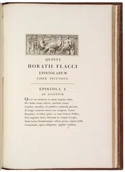 Page from Quintus Horatius Flaccus