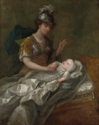 Princess Augusta as a Baby, with Britannia