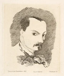Self Portrait of Charles Baudelaire, pub. 1869