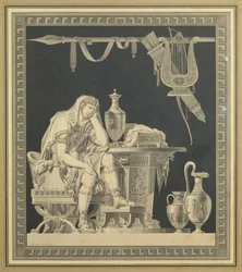Achilles mourning the death of Patroclus