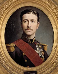 Portrait of Prince Imperial Eugene Louis Napoleon (1856 - 1879), son of Napoleon III. Painting by Charles Porion (19th century)