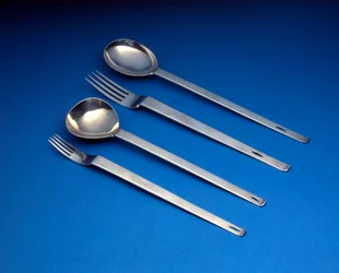 A D.W. Hislop set of four silver spoons and forks