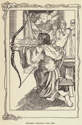 Odysseus drawing the bow