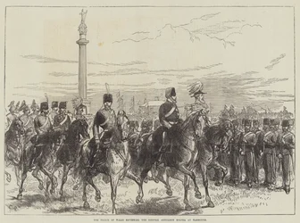 The Prince of Wales Reviewing the Norfolk Artillery Militia at Yarmouth