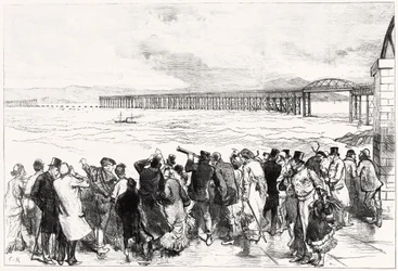The Tay Bridge as it appeared on Monday, 29 December, at Ten O