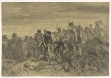 The Body of Richard III, King of England, Found on the Battlefield of Bosworth, 1485