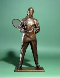 A bronze figure of H.R.H. The Prince of Wales, later Edward VIII, dressed for tennis, c.1920s-1930s