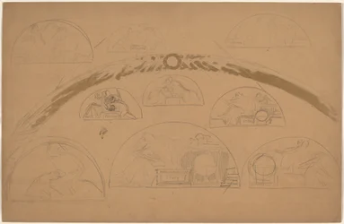 Studies for Lunettes (recto)
