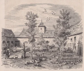 Interior View of a Farm, from Le Magasin Pittoresque