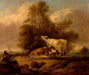 Landscape with Cattle and Figures