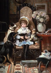 Doddy and Her Pet, c.1885 (illustration)