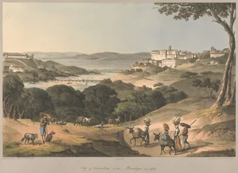 City of Coimbra on the Mondego in 1810