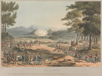 No.4 Town of Poinbal. Evacuated by the French on the Morning of 11 March 1811