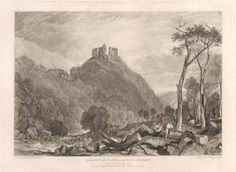 Okehampton Castle on the River Okement