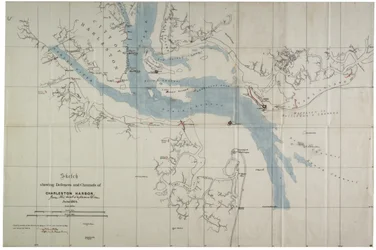Sketch showing defences and channels of Charleston Harbour, June 1864