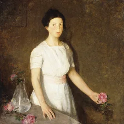 Girl with Red Rose