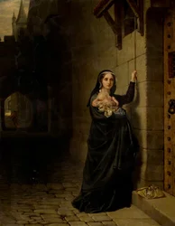 The Martyrdom of Laurence Saunders at Coventry, Left Hand Panel of Triptych