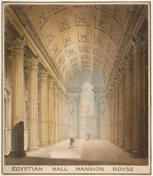 Interior view of the Egyptian Hall, Mansion House, City of London