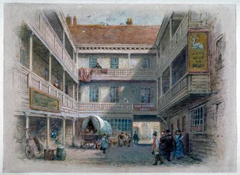 Courtyard of the White Hart Inn, Borough High Street, Southwark, London
