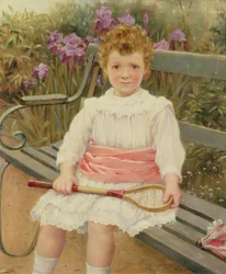 Girl with a Badminton Racket