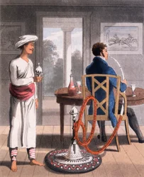 A Gentleman with his Hookah Burdah, or Pipe Bearer