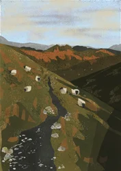 Sheep on Mountain Path