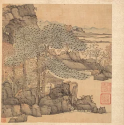 Paintings After Ancient Masters: Scholar Reading in a Thatched Hut by a Waterfall