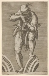 A Man Shooting a Crossbow