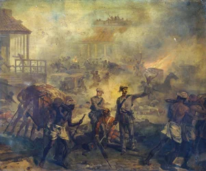 Surgeon Anthony Dickson Home VC (1826-1914) and Assistant Surgeon William Bradshaw VC (1830-61) at Lucknow during the Indian Mutiny in 1857, 1857