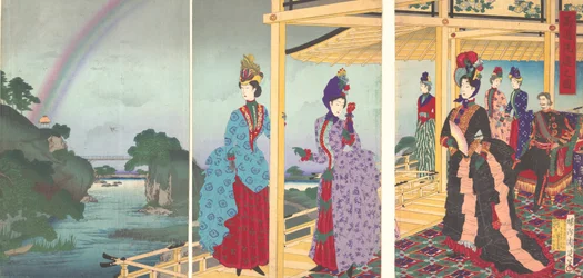 A Garden Refreshed by the Passing Rain Ukasentei no zu