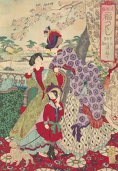 Western Clothing from the Series An Array of Auspicious Customs of Eastern Japan Azuma fu