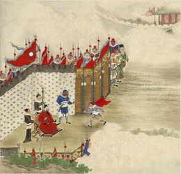 Chinese Prince Receiving Courier, ca 1820