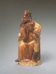 Figure of Guandi Seated, 14th-15th Century