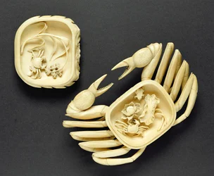 Box in the form of a crab, Qianlong period, 1736-95