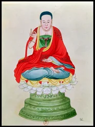 Buddha seated on a lotus flower