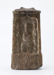 Buddhist tablet in the form of a miniature shrine, Period of Division, c.520 AD