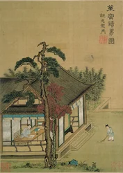 Reading the Book of Changes, from an album of paintings after Song and Yuan Dynasty masters