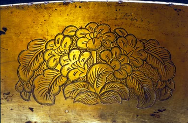 Detail from an engraved basin, Tang dynasty (detail)