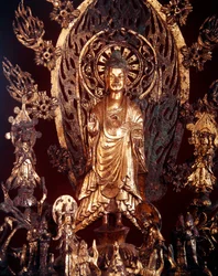 Detail (altarpiece dedicated to Buddha Maitreya)