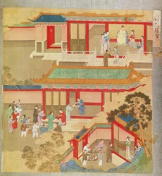 Emperor Hsuan Tsung at Home, from a History of Chinese Emperors