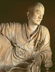 Figure of a lohan, Yuan dynasty