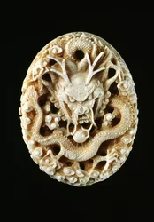 Imperial Seal with a Dragon Guarding a Pearl of Wisdom